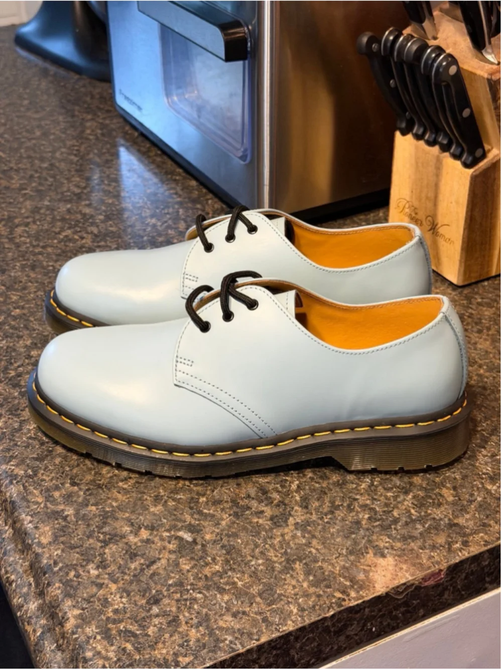 New Dr. Martens 1461 Oxford Plain Toe Derby Smooth Pastel Blue